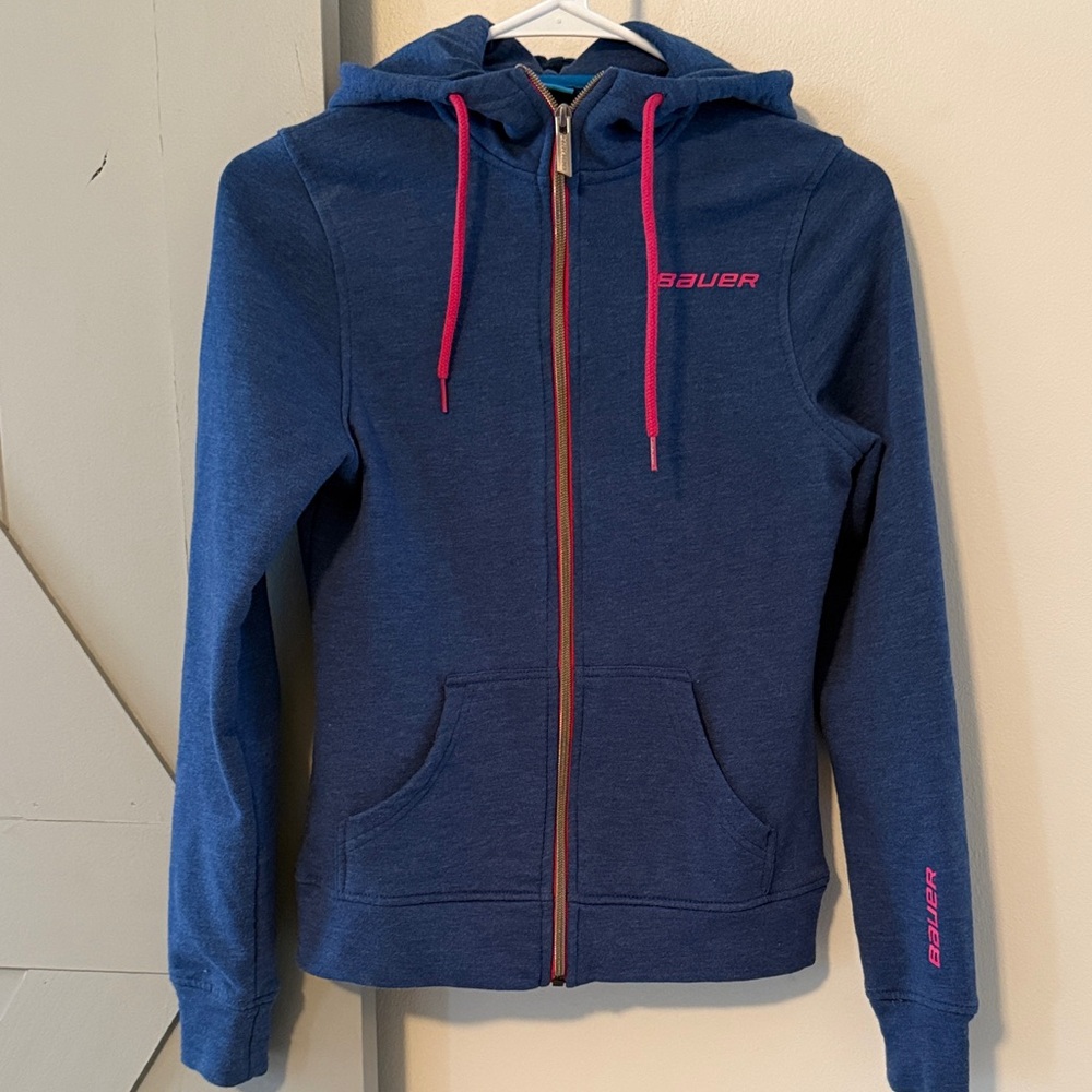 Bauer zipper up hooded sweatshirt